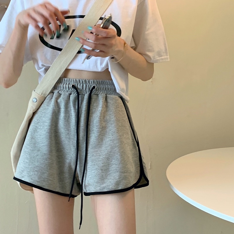 Quần short đùi viền nữ style ulzzang 3 màu đi chơi, mặc nhà chất mềm