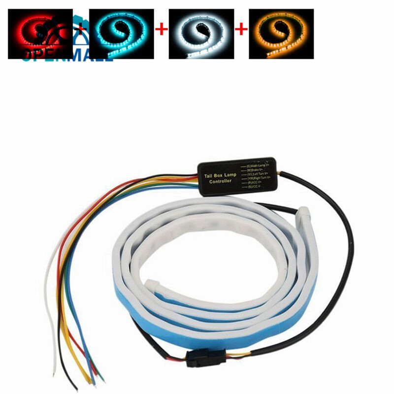 Dây đèn LED 1.2m 12V 4 màu gồm 36 bóng dùng trang trí đuôi xe hơi tiện dụng