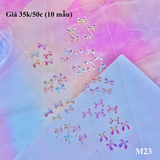 Charm nơ design móng Hàn Quốc (set 50 chiếc)