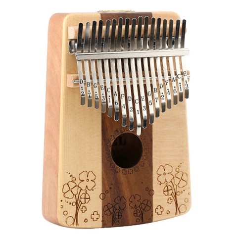 Đàn Kalimba Yael 17 Phím Gỗ Vân Sam - Rosewood Y17SMR-C (Cỏ ba lá - Mbira Thumb Finger Piano 17 Keys)