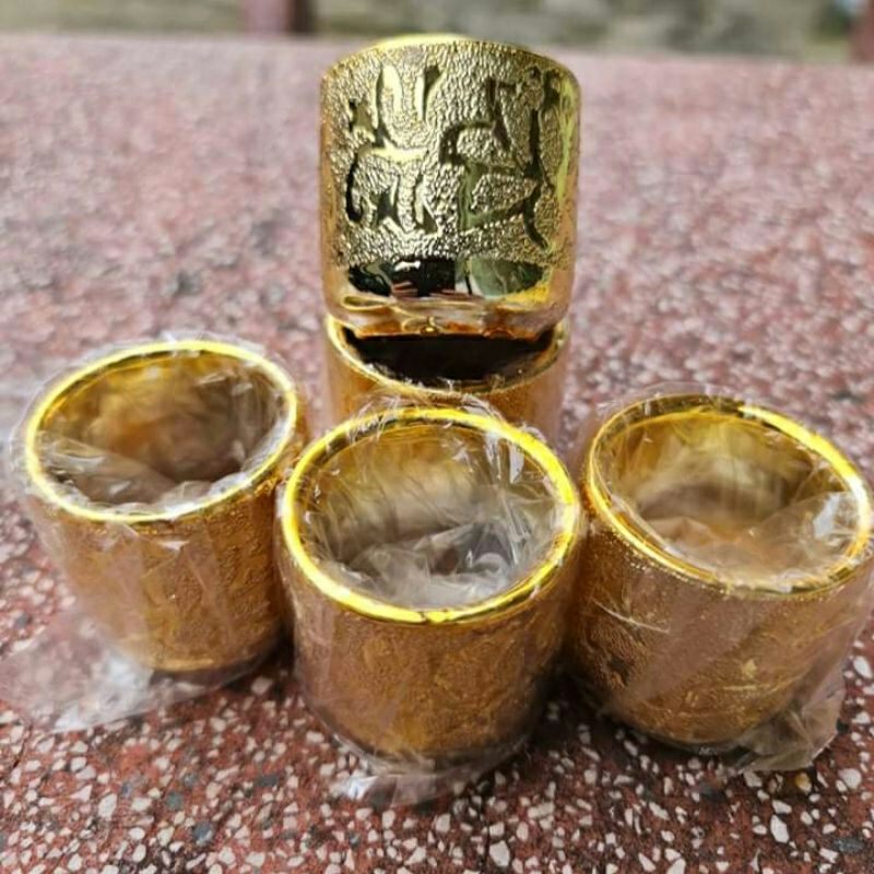 ( Sale rẻ ) Chung nước cúng kim sa vàng chất lượng cao lẻ/bộ 3/bộ 5