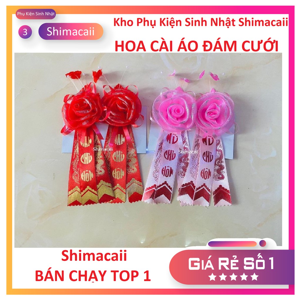 Hoa Cài Áo Đám Cưới Đeo Cho Ba Mẹ 2 Bên Loại Đẹp