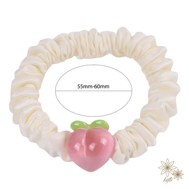 Dây Buộc Tóc In Họa Tiết Quả Đào Thời Trang Cho Nữ