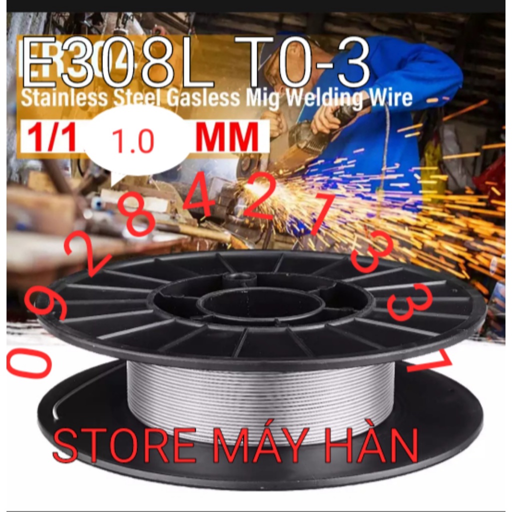 Dây Hàn Mig Inox 5KG size 0.8 Và 1.0 mm -dùng khí cho máy hàn mig hoặc máy hàn laser