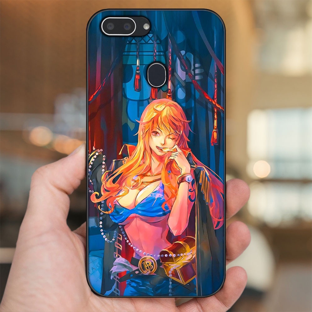 Ốp lưng Realme 2 viền đen in hình Nami One Piece Đảo Hải Tặc