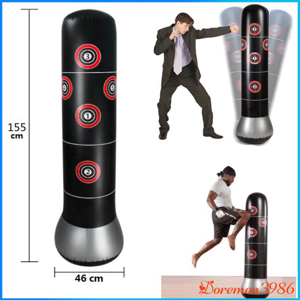 [XẢ KHO] Bao Trụ Đấm Bốc Tự Cân Bằng – PURE BOXING - 160cm – Đường Kính 48cm - Tặng Kèm Bơm Hơi