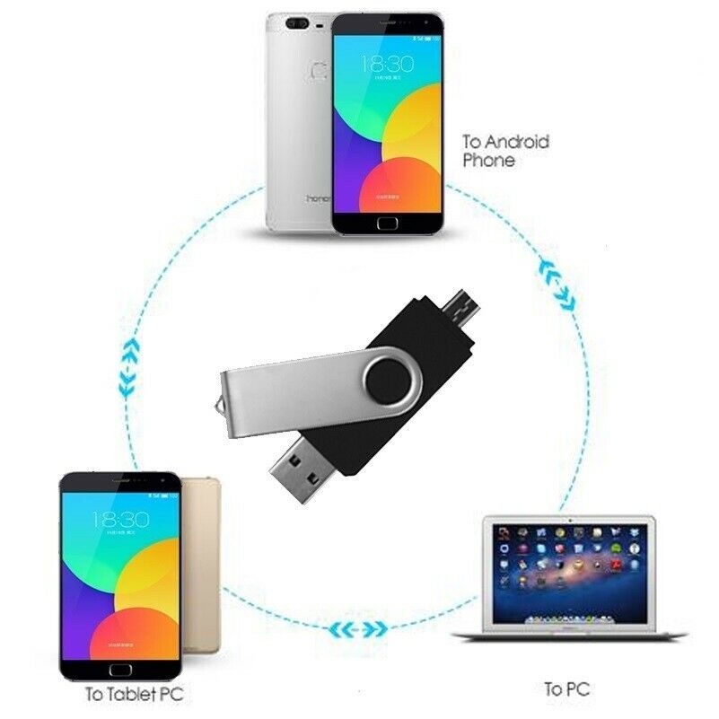 Usb Otg 2 Trong 1 64gb 32gb 16gb 8gb Usb 2.0 Cho Android Samsung Pc / Mac