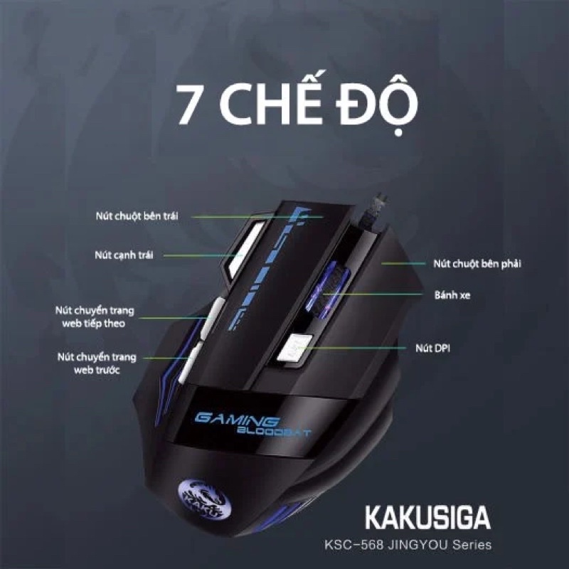 Chuột Có Dây Chuyên Game Kaku KSC-568
