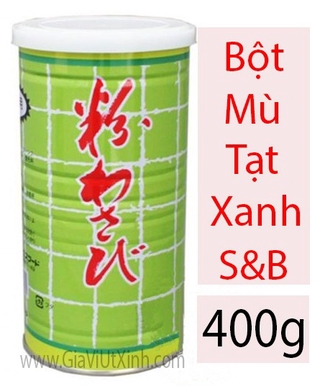 [LUÔN CÓ HÀNG] BỘT MÙ TẠT XANH NHẬT BẢN -  S&B WASABI POWDER 400G