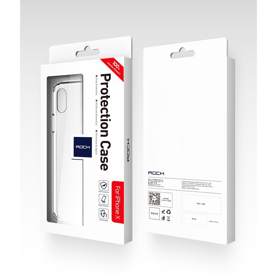 Ốp Lưng dẻo trong suốt chống sốc IPhone X | IPhone Xs Max - Hàng cao cấp hãng Rock