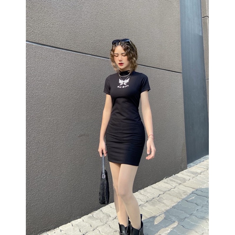 [Mã SKAMA06 giảm 8% tối đa 50K đơn 250K] Đầm Body Thun Cotton GB Logo Bướm Cực Chất (GB Mini Dress) | BigBuy360 - bigbuy360.vn