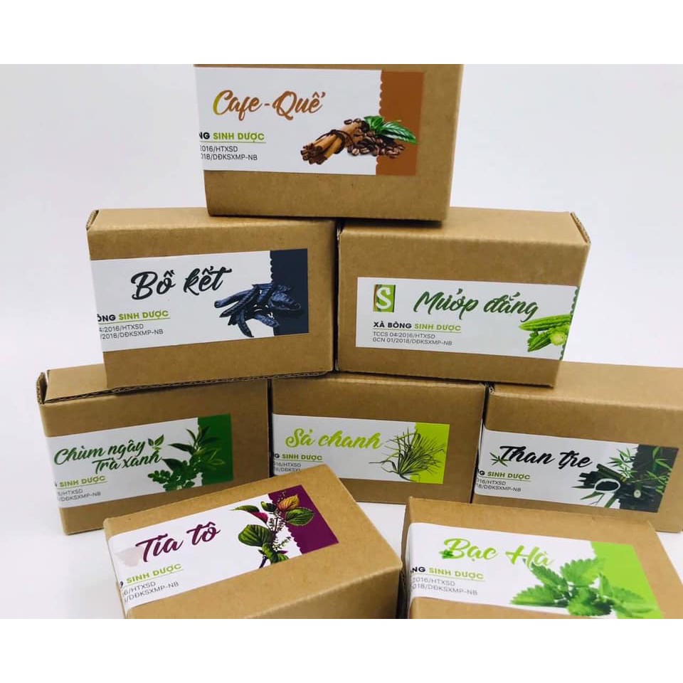 Xà bông sinh dược Tiệm Thảo Dược Xanh xà phòng thảo dược tinh chất thiên nhiên an toàn cho da nhạy cảm