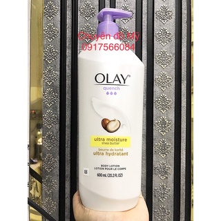 Sữa dưỡng thể Body Lotion Olay Quench Ultra Moisture Shea Butter 600ml của Mỹ