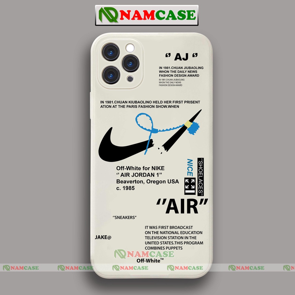 Ốp lưng iPhone Nike cạnh viền vuông silicon dẻo cho iphone 6/6s/7/8/X/XS/XR/11/12/13 Pro Plus Max cute đẹp dễ thương