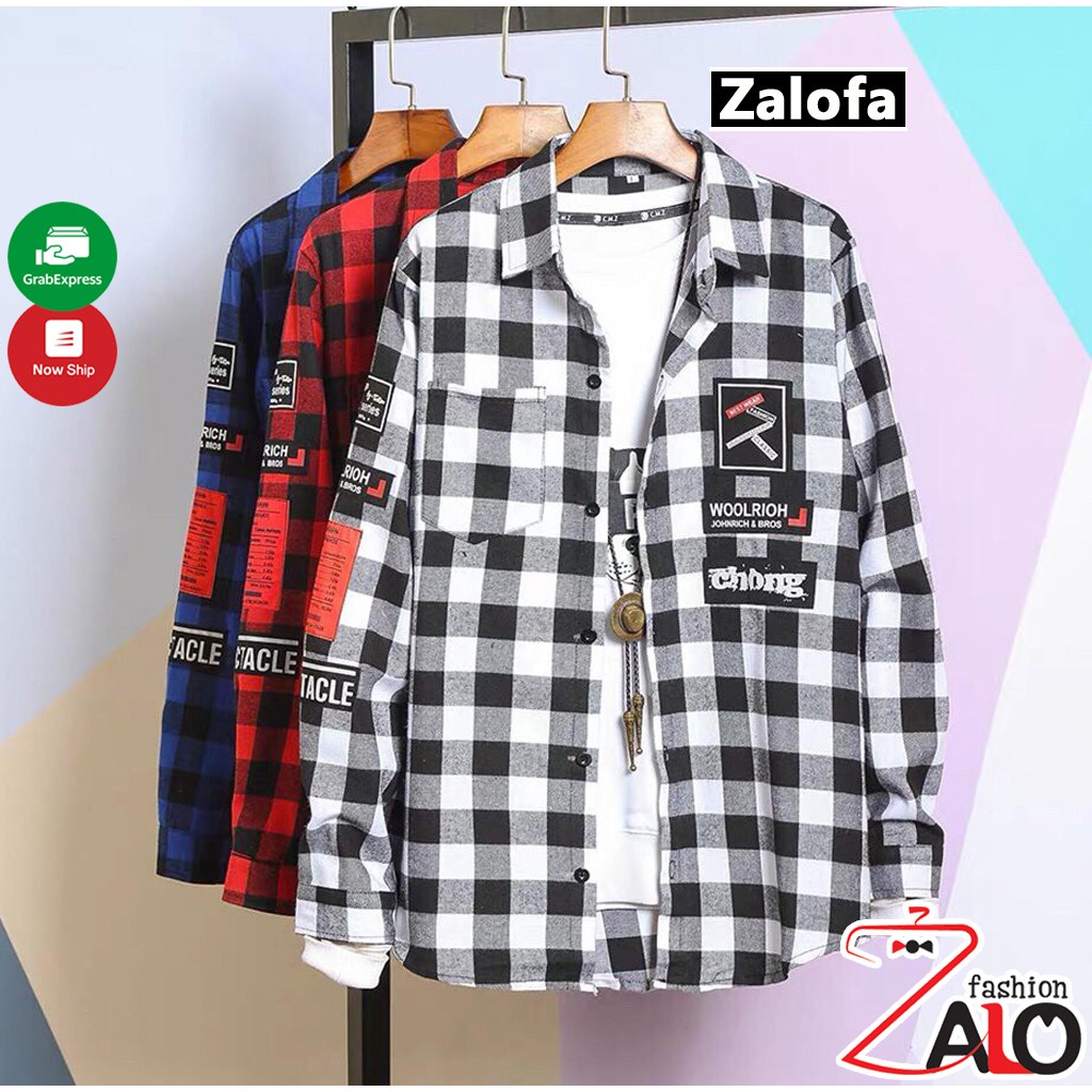 Áo Khoác Sơ Mi Caro Flannel Nam Nữ Chống Nắng Đa Năng Cực Chất Unisex Zalofa