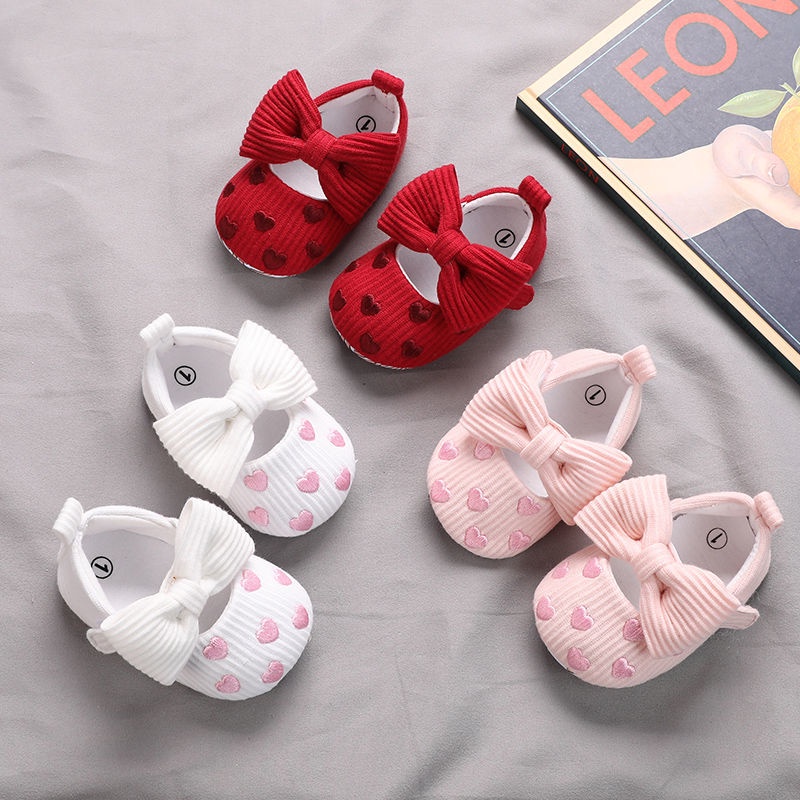 Giày Vải Đế Mềm Phong Cách Công Chúa Cho Bé Gái 1 Tuổi 5-7-9 Tháng