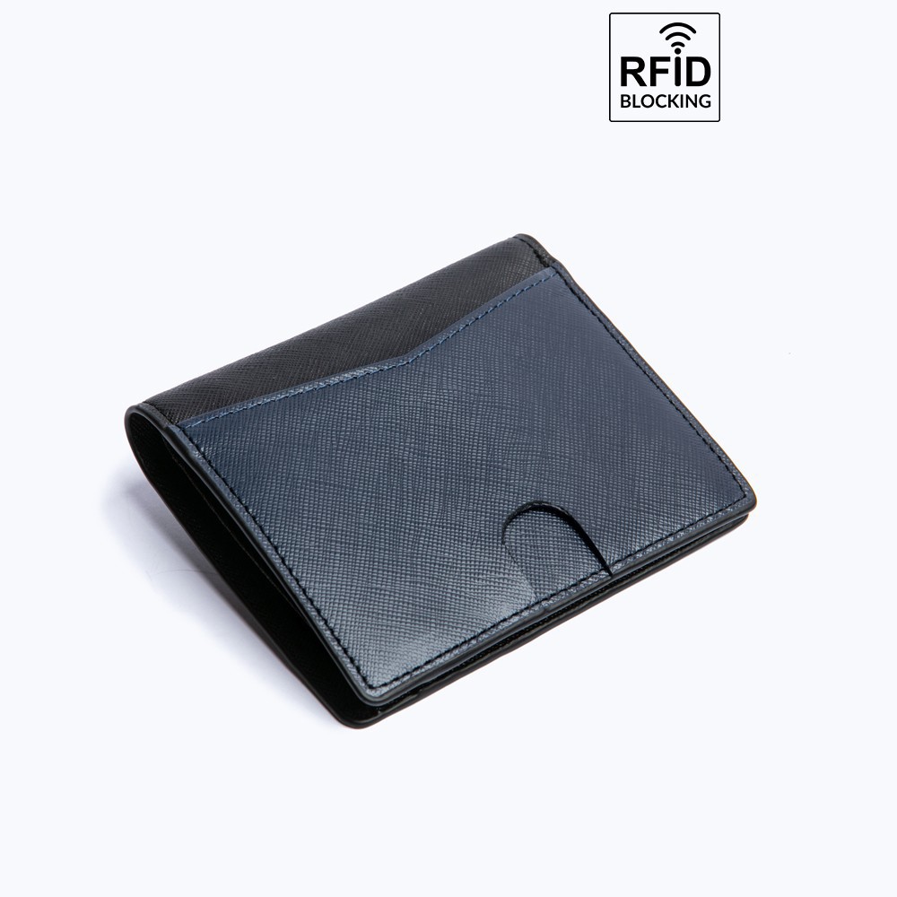 DA BÒ THẬT Ví da nam GK Store cầm tay trang bị RFID chống trộm đẳng cấp 8 ngăn nhỏ gọn RBMLW 007
