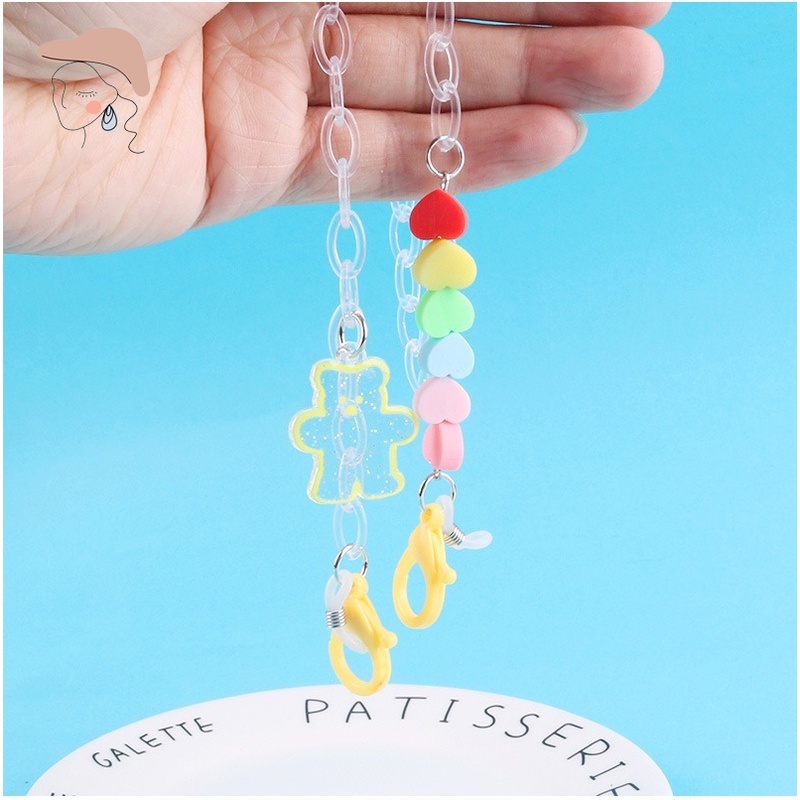 Dây Đeo Mắt Kính Xỏ Hạt Nhiều Màu Hình Gấu