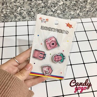 Set 4 Pin Cài Áo Hàn Quốc