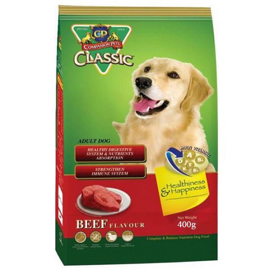 Thức ăn cho chó lớn vị thịt bò nướng - Thức ăn cho chó CP Classic 400g (dành cho chó trên 1 năm)