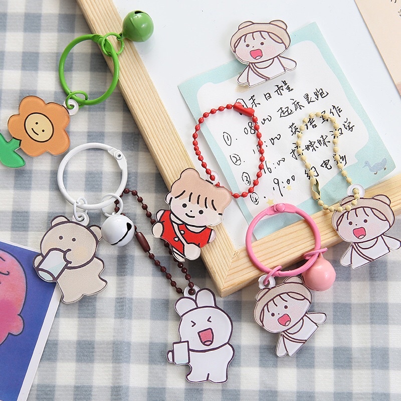 Phụ kiện móc khoá trang trí hoạt hình ngộ nghĩnh