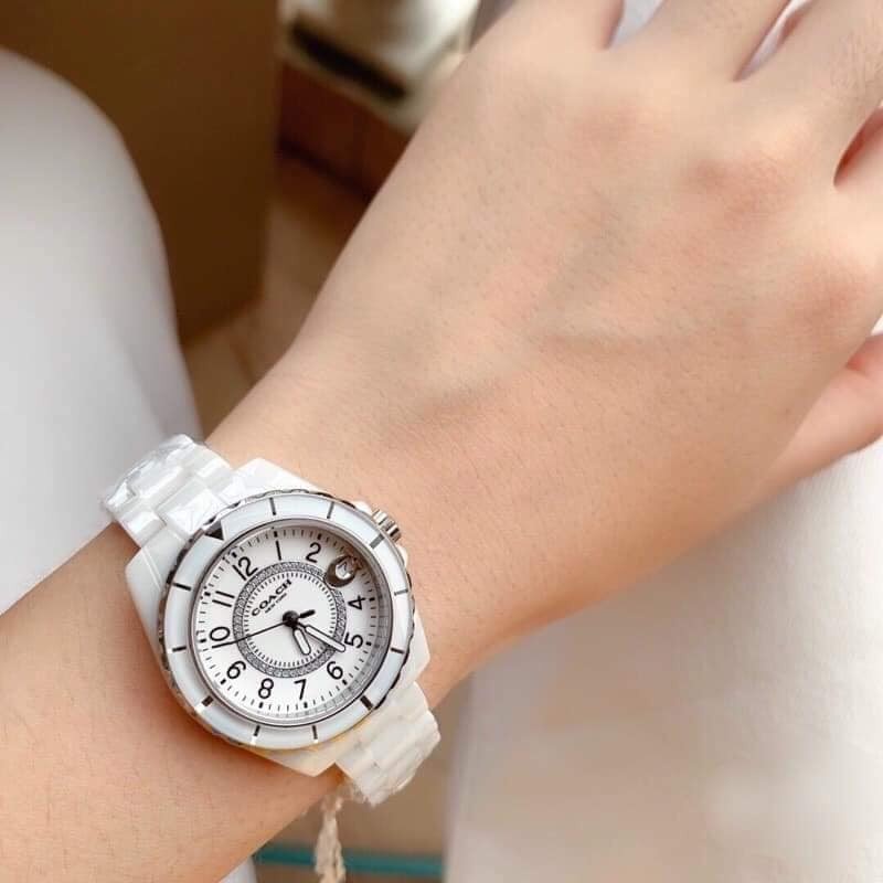 ĐỒNG HỒ NỮ COACH CERAMIC WHITE