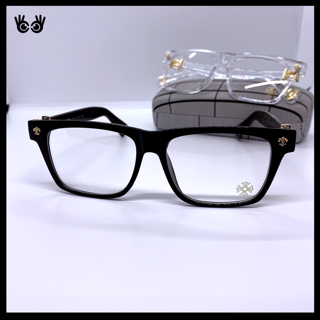 Gọng kính Chrome Heart Nam Nữ Cao Câp Tròng 0 Độ Kiểu Dáng Hàn Oversize Hot Trend GKC001