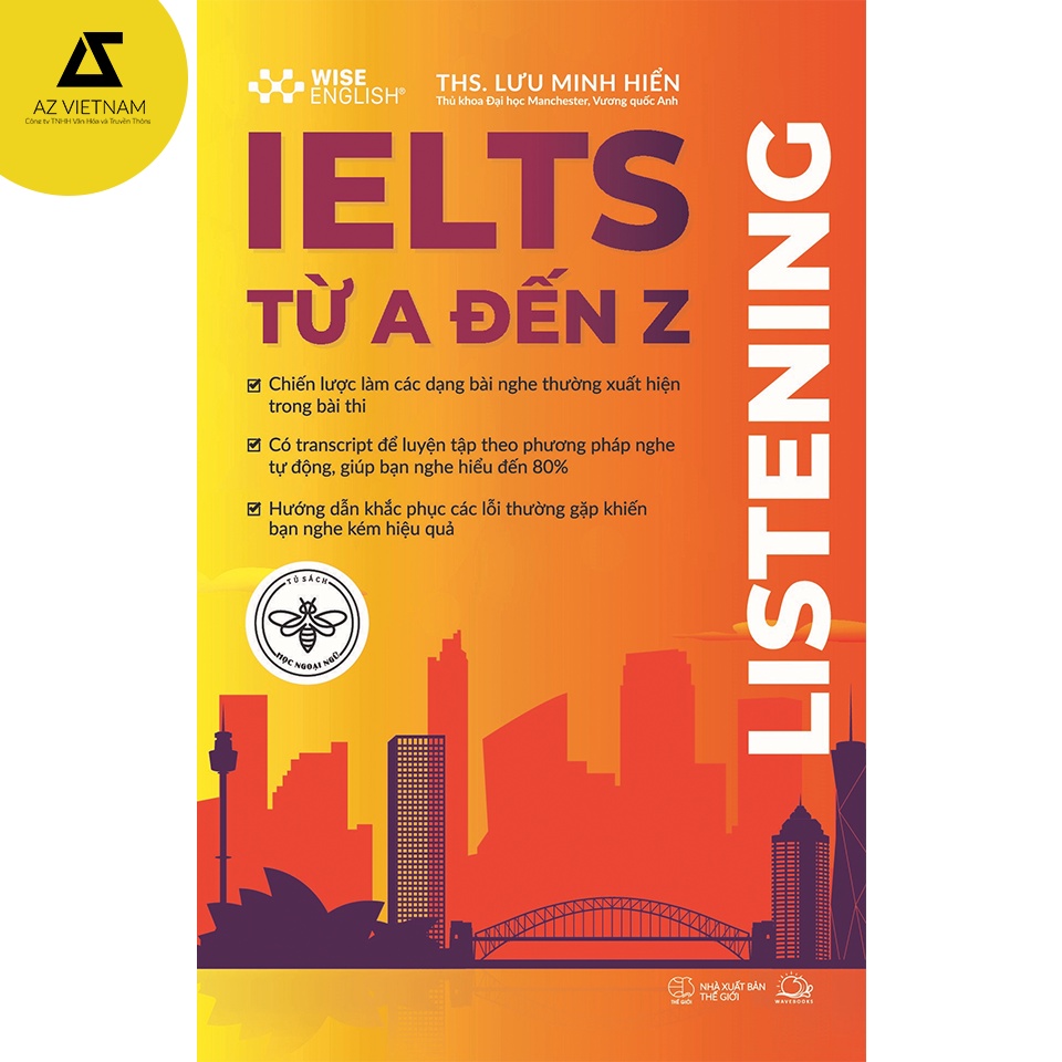 [Mã LIFEMC17M1 -10% đơn 150k] Sách - IELTS Từ A Đến Z - Listening  - AZB