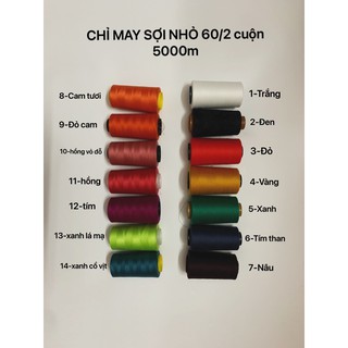 CHỈ MAY SỢI NHỎ MAY ÁO DÀI HOẶC SƠ MI CUỘN 5000m