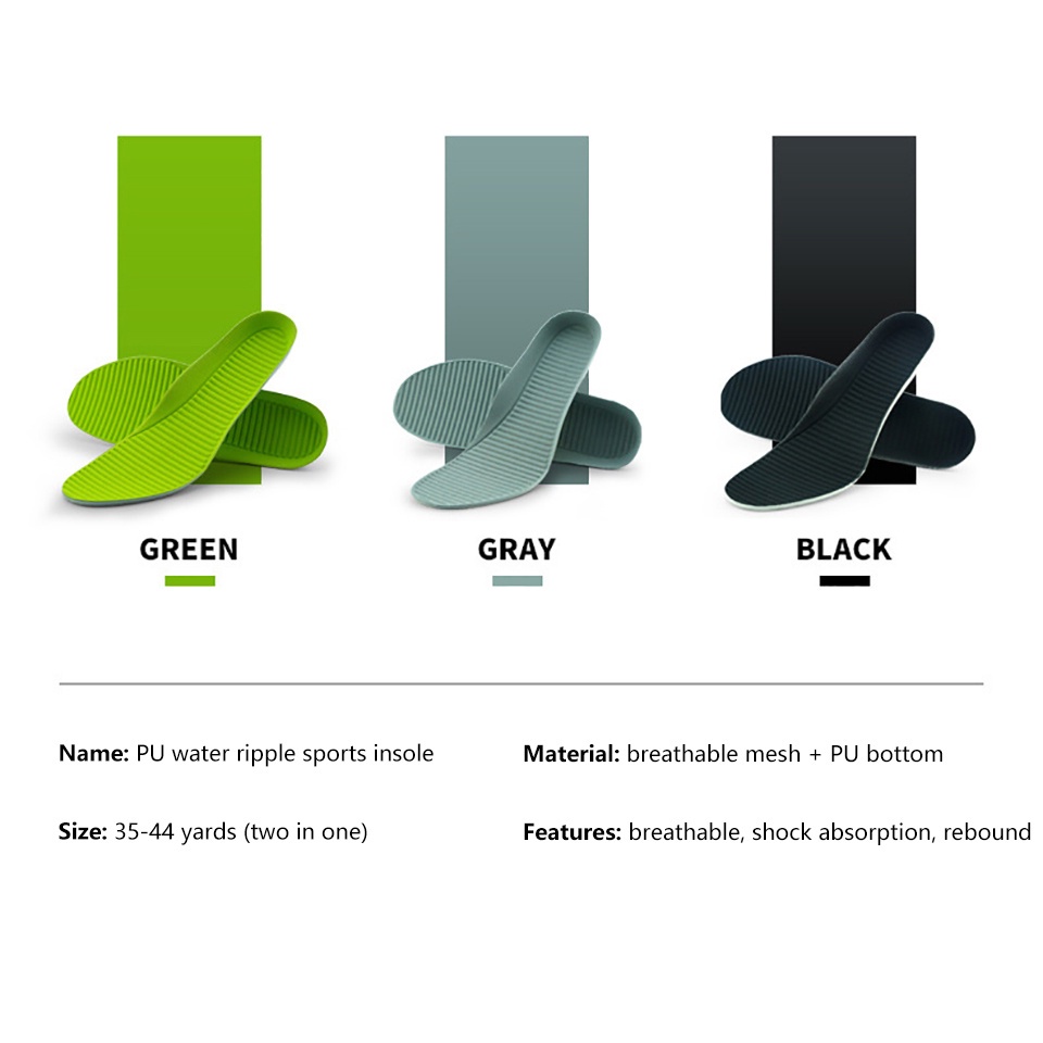 Miếng Lót Giày Thể Thao Thoáng Khí Chống Trượt Có Kích Thước 35-44