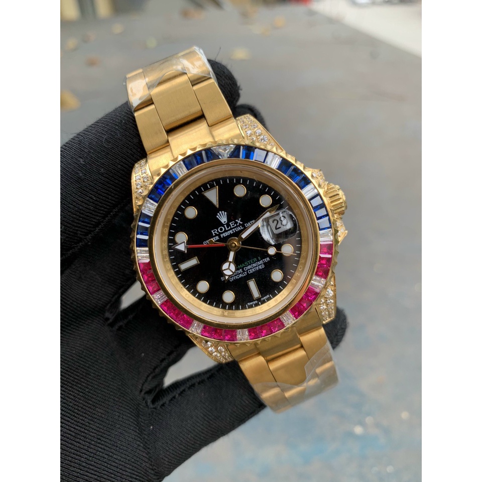 Đồng Hồ Nam R0lex GMT-Master II Gold Automatic 126755SARU