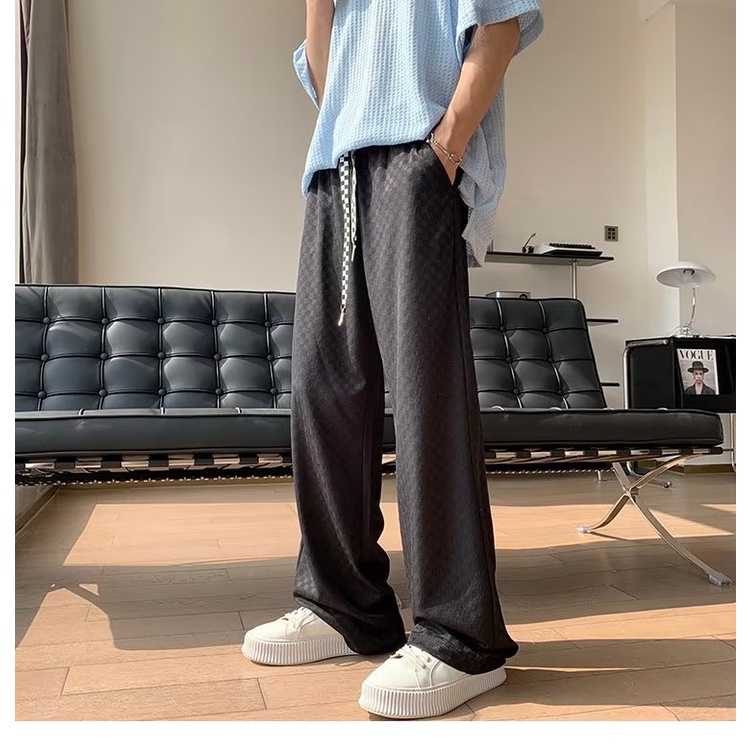 Quần Dài Lưng Thun Dáng Rộng Thoáng Khí Thoải Mái Phong Cách Hàn Quốc Thời Trang Cho Nam size M-3XL