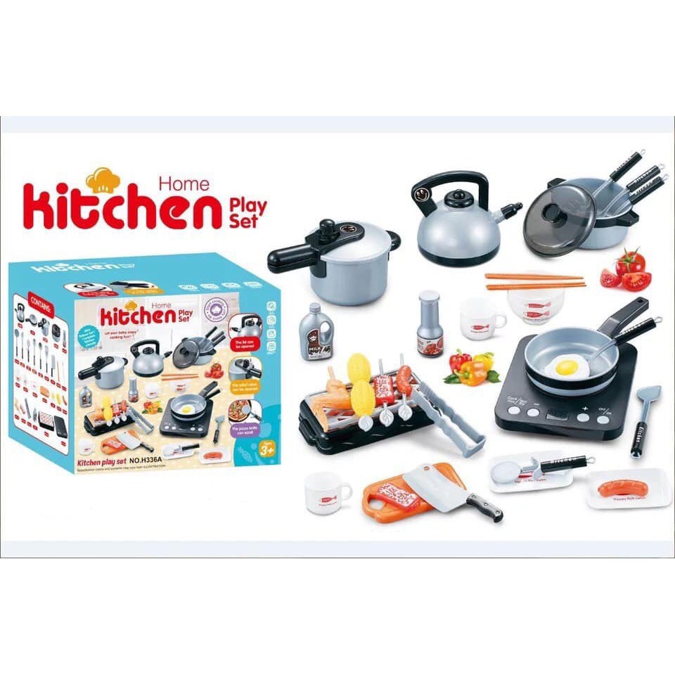 Bộ đồ chơi nấu ăn cho bé 36 chi tiết - Bộ đồ chơi làm bếp Home Kitchen Play set