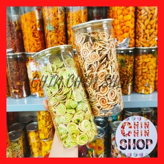 Bánh tai heo truyền thống/ matcha lon 330g, bánh tai heo mix 2 vị, giòn rụm, thơm ngon - ĂN VẶT CHIN CHIN.