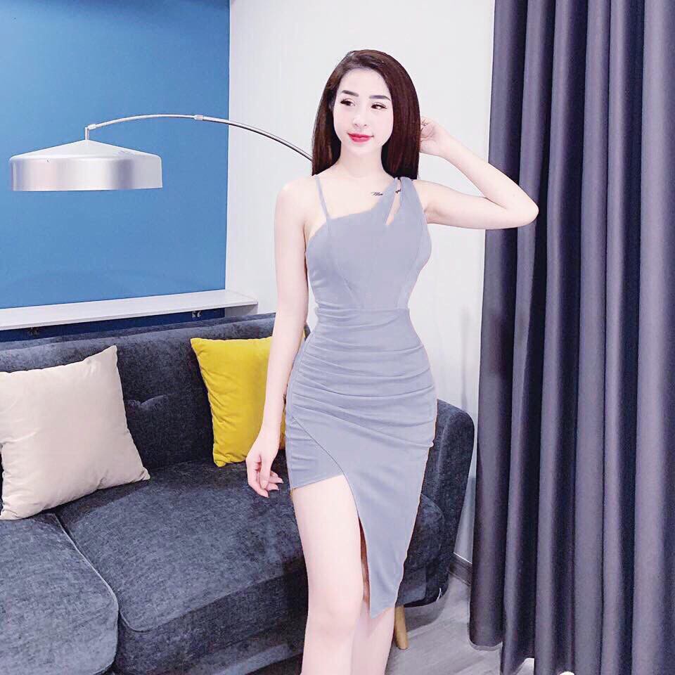 Đầm Ôm Body Lệch Vai Dây Cao Cấp | BigBuy360 - bigbuy360.vn