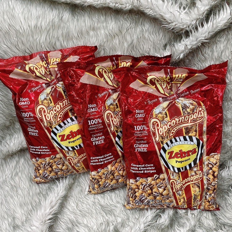 Bắp rang Popcornopolis zebra 680g date 9/22