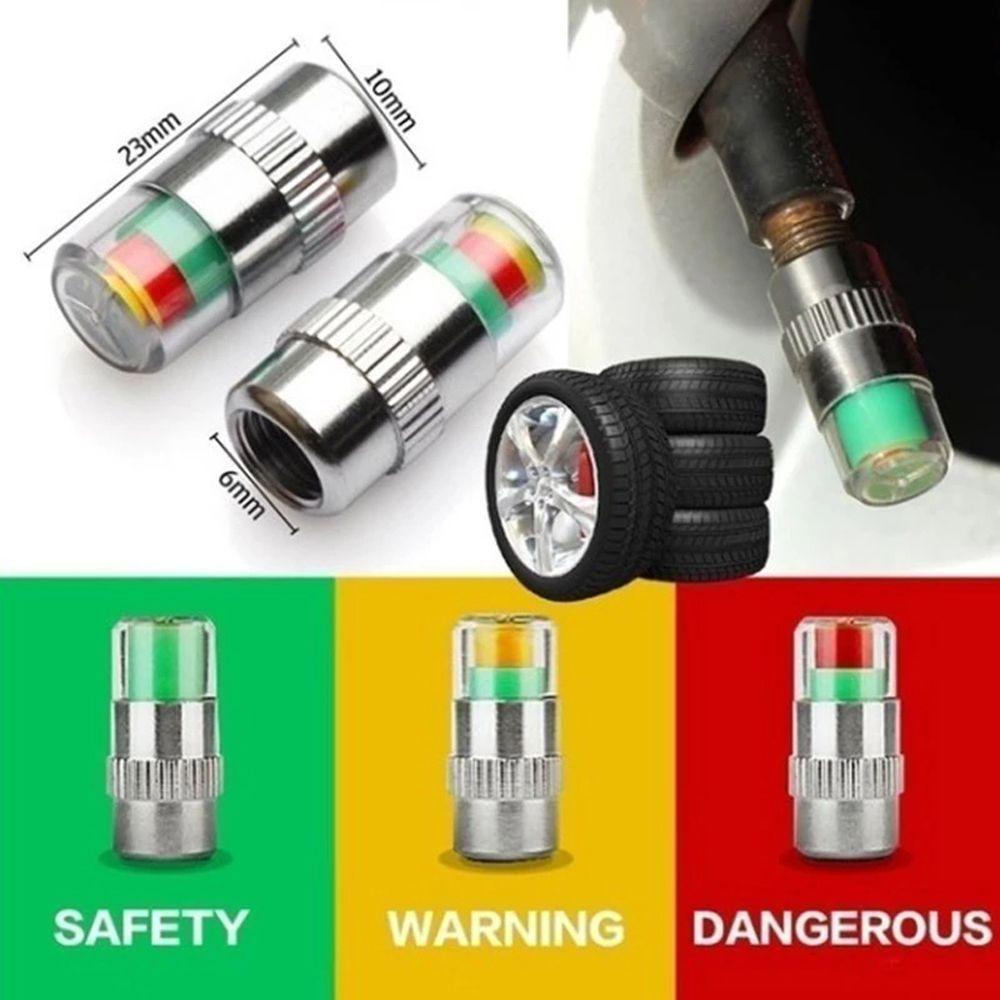 Bộ 4 Nắp Van Bánh Xe Hơi Cảnh Báo An Toàn