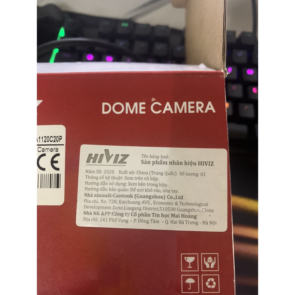 Camera dome Hiviz 2.0mp HI-T1120C20P (chính hãng mai hoàng phân phối) - Camera  lP trong nhà HIVIZ _HI-I212C20P-V1 | WebRaoVat - webraovat.net.vn