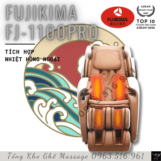 [Công nghệ 5D] Ghế Massage Smart FUJIKIMA FJ-1100PRO - Ghế Massage toàn thân từ cổ đến chân thư giãn, trị liệu cơ thể