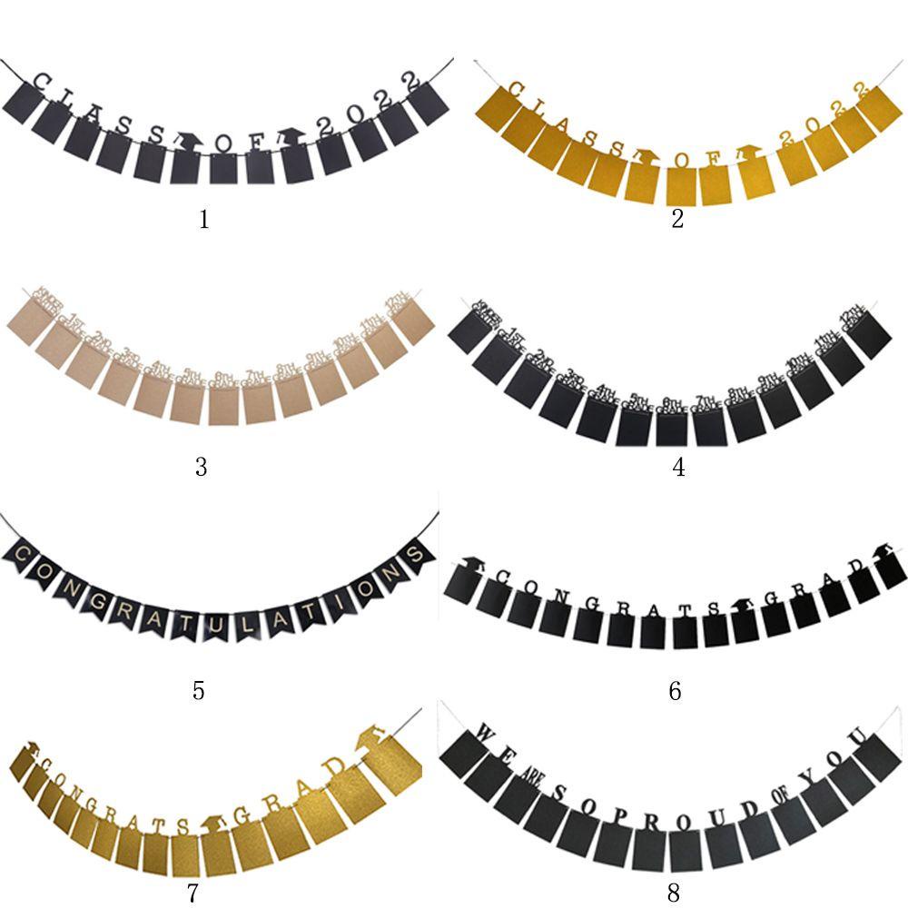 MUVAKO Dây Cờ Treo Trang Trí In Chữ  Congrats Grad 2022