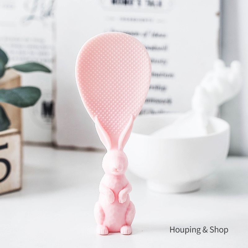 Muỗng Xới Cơm Bằng Lúa Mạch Chống Dính Thiết Kế Hình Thỏ Dễ Thương