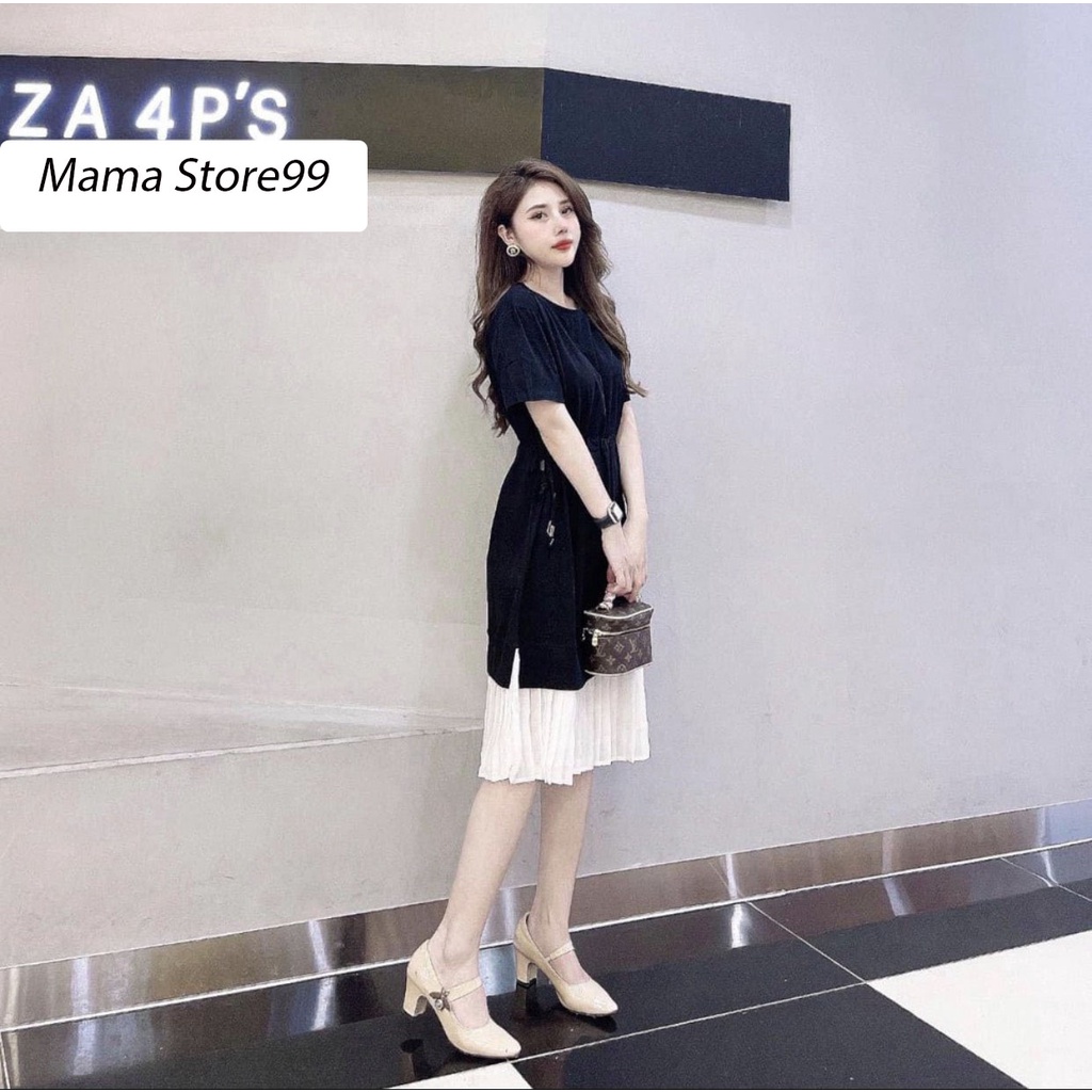 Váy Bầu Mùa Hè,Đầm Thiết Kế Đẹp Chất Coton,Phối Dây Thắt Eo Tùy Chỉnh Vùng Bụng Tiện Lợi,Thoải Mái V0087 Mama Store99