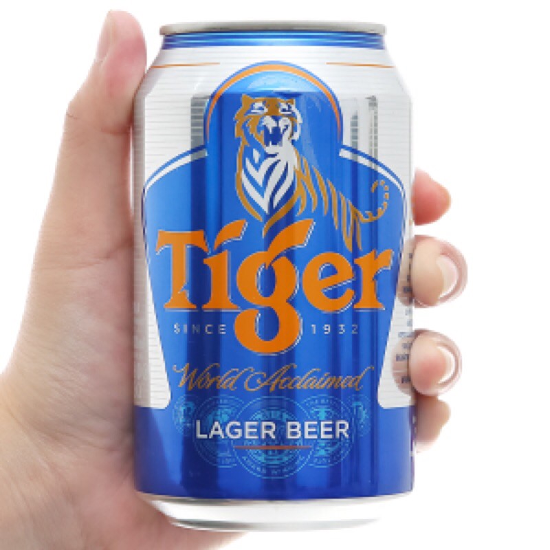 Thùng bia tiger xanh bật nắp trúng thưởng. HSD: 18/2/2022 24 lon 330ml