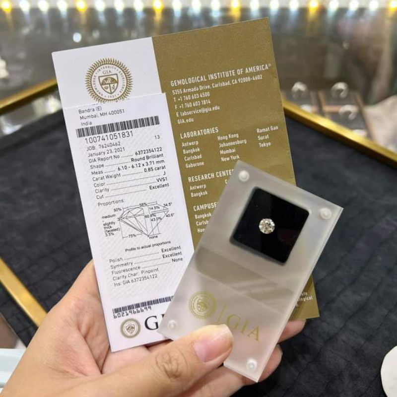 Hộp GIA Đựng Kim Cương Hàng Chính Hãng Cao Cấp