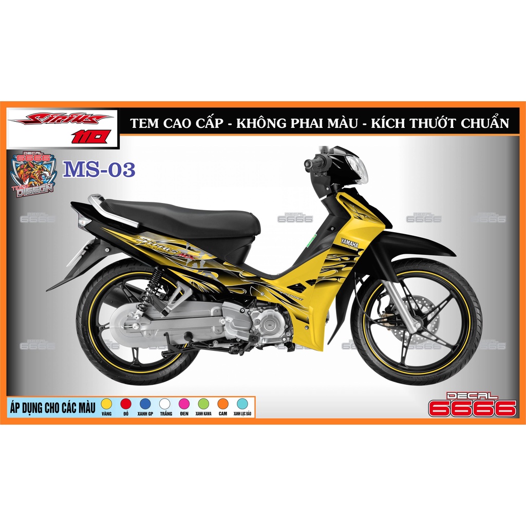 TEM RỜI SIRIUS 110 VÀNG ĐEN - MS03 - decalq7