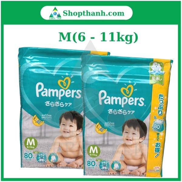 Tã Pampers Nội Địa Nhật Dán/Quần Đủ Size NB114, S104, M80, L68, XL50, XXL32