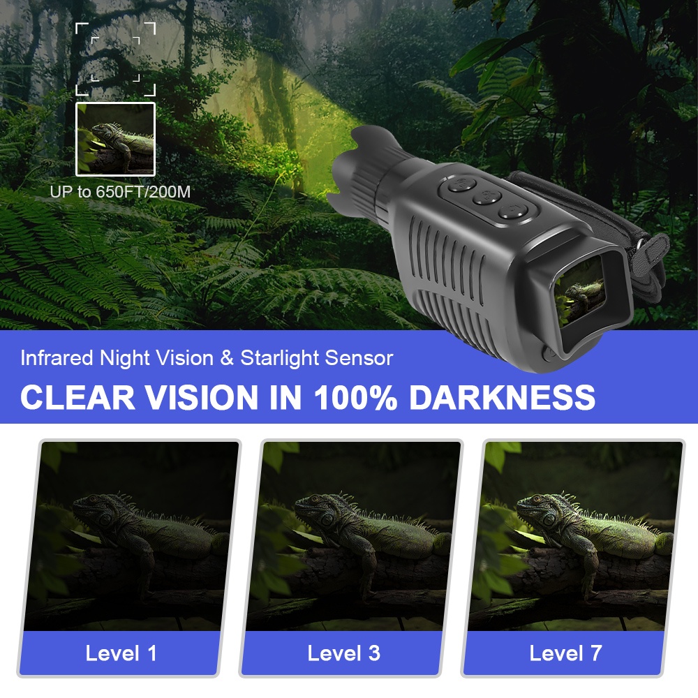 Ống Nhòm 5x HD 2022 1080P Hồng Ngoại Hỗ Trợ Tầm Nhìn Ban Đêm