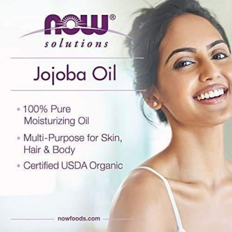 [Date 2025] Dầu Now dưỡng ẩm da body, mượt tóc Organic Jojoba 118ml