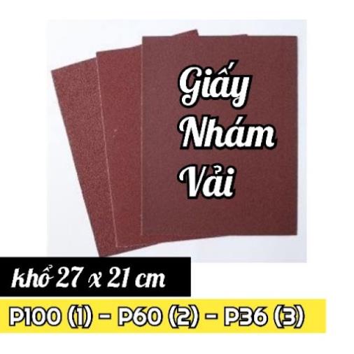 Nhám vải tờ số 1, số 2, số 3 – Nhám tờ các loại P36, P60, P100