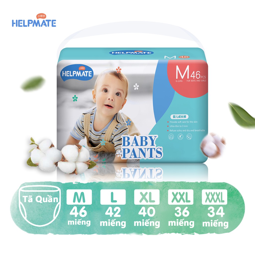 Tã/Bỉm quần HELPMATE M46/L42/XL40/XXL36/XXXL34